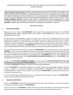 CONVENIO DE RECONOCIMIENTO DE ADEUDO DE PAGO DE SERVICIO DE AGUA POTABLE Y SANEAMIENTO DE
YAUTEPEC, MORELOS.
CONVENIO DE RECO