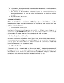 6. Sustainability, with a focus on how to prepare the organization for a gradual delegation
of operational control.
7. The  i