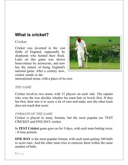 Cricket Project.pdf Cricket Project for Class XII Students | PDF | Games Of Physical Skill ...