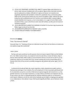 1)
¿CUÁL ES EL TRASFONDO  HISTÓRICO DEL LIBRO? El  apóstol Pablo visitó Galacia en su 
primer viaje misionero estableciendo