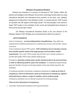 Ethiopian TVET Curriculum Overview | PDF | Competence (Human Resources ...