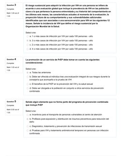Question 3
Complete
Mark 1.00 out of
1.00
Question 4
Complete
Mark 1.00 out of
1.00
Question 5
Complete
Mark 0.00 out of
1.00
