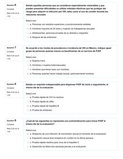 Question 6
Complete
Mark 0.00 out of
1.00
Question 7
Complete
Mark 0.00 out of
1.00
Question 8
Complete
Mark 0.00 out of
1.00
