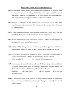 Assignments # 2 (Probability and Probability Distributions) | PDF ...