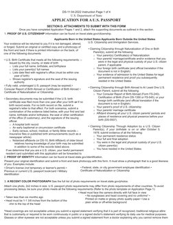 DS-11 04-2022 Instruction Page 1 of 4
U.S. Department of State
APPLICATION FOR A U.S. PASSPORT
SECTION D. ATTACHMENTS TO SUBM