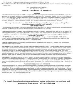 We will not mail a U.S. passport to a private address outside the United States or Canada.
• Passport Corrections, Non-Receip