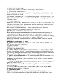 Class 12 Balance of Payments Notes | PDF | Balance Of Payments | Debits ...