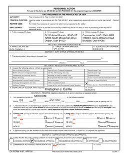 DA Form 4187 Personnel Action Guide | PDF | Government