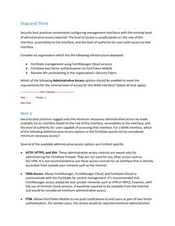 Stop and Think 
Security best practices recommend configuring management interfaces with the minimal level 
of administrative