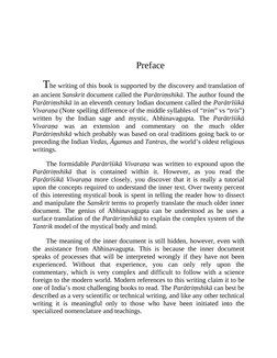 Preface
The writing of this book is supported by the discovery and translation of
an ancient Sanskrit document called the Par