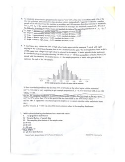 AP Statistics Chapter 7 Test | PDF