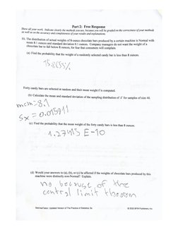 AP Statistics Chapter 7 Test | PDF