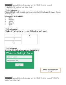 HTML Practical Exam Tasks and Outputs | PDF | Html | Computing