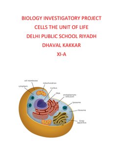 Cell Project: The Unit of Life | PDF | Cell (Biology) | Endoplasmic ...