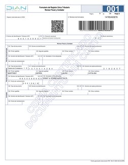 127. Número de tarjeta profesional
125. Número de identificación