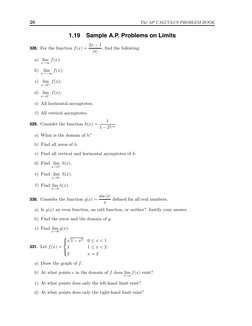AP Calculus Limits Practice Problems | PDF | Function (Mathematics ...