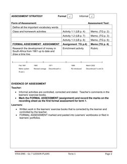 Grade 7 EMS Term 1 Lesson Plans | PDF | Teaching Method | Lesson Plan