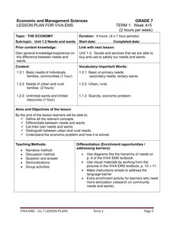 Grade 7 EMS Term 1 Lesson Plans | PDF | Teaching Method | Lesson Plan