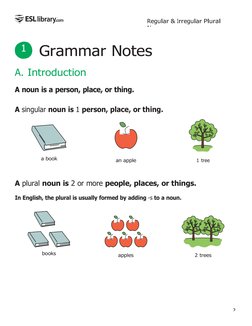 116 - Regular and Irregular Plural Nouns - US | PDF | Plural | English ...