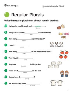 116 - Regular and Irregular Plural Nouns - US | PDF | Plural | English ...