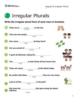 116 - Regular and Irregular Plural Nouns - US | PDF | Plural | English ...