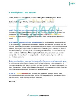 1. Mobile phones - pros and cons
Mobile phones have brought many benefits, but they have also had negative effects.
Do the di