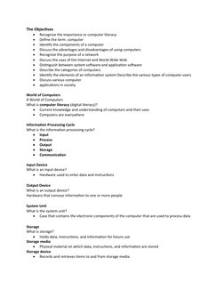 Introduction to Computing Basics | PDF | Personal Computers | World ...
