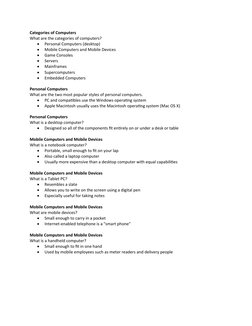 Introduction to Computing Basics | PDF | Personal Computers | World ...