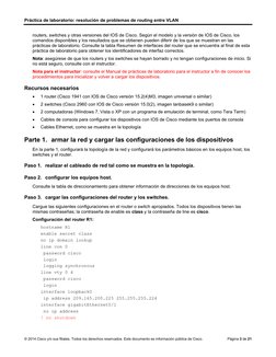 Práctica de laboratorio: resolución de problemas de routing entre VLAN 
© 2014 Cisco y/o sus filiales. Todos los derechos res