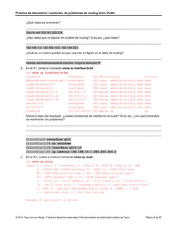 Práctica de laboratorio: resolución de problemas de routing entre VLAN 
© 2014 Cisco y/o sus filiales. Todos los derechos res