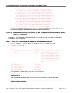 Práctica de laboratorio: resolución de problemas de routing entre VLAN 
© 2014 Cisco y/o sus filiales. Todos los derechos res