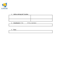 
Address during the Vacation 

Attachments ☐ No              ☐ Yes , the below 

Notes
