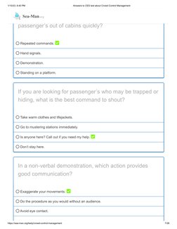 Answers To CES Test About Crowd Control Management | PDF | Nonverbal ...