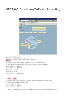 SAP ABAP Smartforms Formatting Guide | PDF | Software Engineering ...
