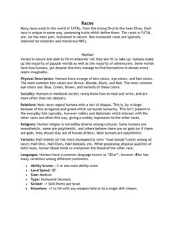 Fatal Rpg Pdf Revamping FATAL: A Brutal RPG Experience | PDF | Dwarf (Dungeons ...