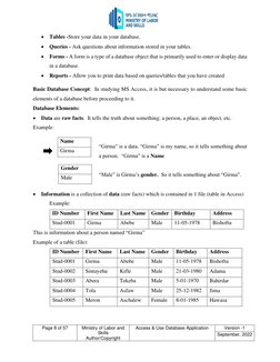 Access & Use Database Application | PDF | Databases | Microsoft Access