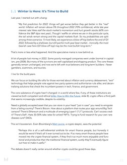 (https://messari.io/)10
#theses2023
1.1 Winter is Here: It’s Time to Build
Last year, I started out with a bang:
“My first p