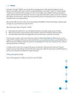 (https://messari.io/)9
#theses2023
1.0 Intro
Last year, I thought “Web3” was a good all-encompassing term that captured cryp