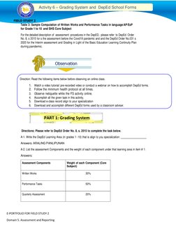 Grading System in DepEd Schools | PDF | Educational Assessment | Schools