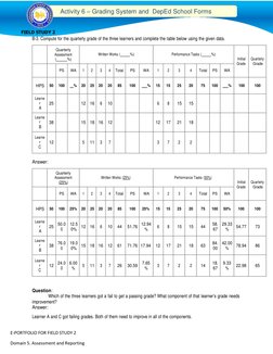 Grading System in DepEd Schools | PDF | Educational Assessment | Schools