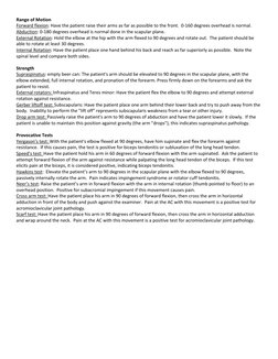 Shoulder Examination Checklist | PDF | Anatomical Terms Of Motion | Elbow