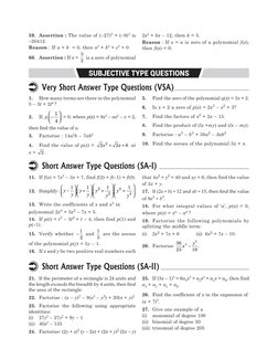 1.	
How many terms are there in the polynomial 
5 – 3t + 2t6 ?
2.	
If, p −




1
4
 = 0, where p(x) = 8x3 – ax2 – x + 2