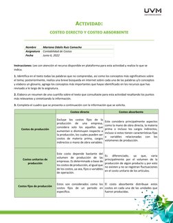 Comparativa: Costeo Directo vs Absorbente | PDF | Costo | Contabilidad ...