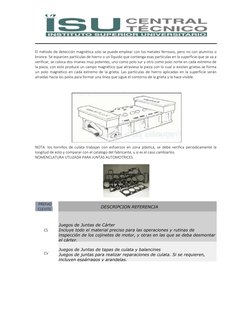 El método de detección magnética solo se puede emplear con los metales ferrosos, pero no con aluminio o 
bronce. Se espar