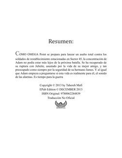 Resumen:
COMO OMEGA Point se prepara para lanzar un asalto total contra los
soldados de restablecimiento estacionadas en Sect