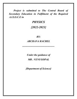 Project  is  submitted  to  The  Central  Board  of
Secondary  Education  in  Fulfilment  of  the  Required
A.I.S.S.C.E in 
P