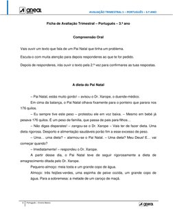 Avaliação Trimestral de Português 3º Ano | PDF | Almoço