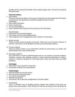 ZJC NOTESPage 2
equality will be restored and wealth will be shared equally and it will also be owned by
the government.
Hist