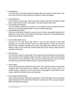 ZJC NOTESPage 4

Romapithecus
It is the ancestor of all apes and human beings, they lived millions of years ago. It was
not