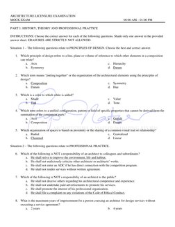 Architecture Licensure Exam Mock Test | PDF | Church (Building ...